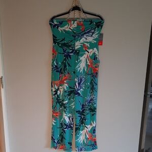 BOLD elements Green and Blue Tropical Jumpsuit